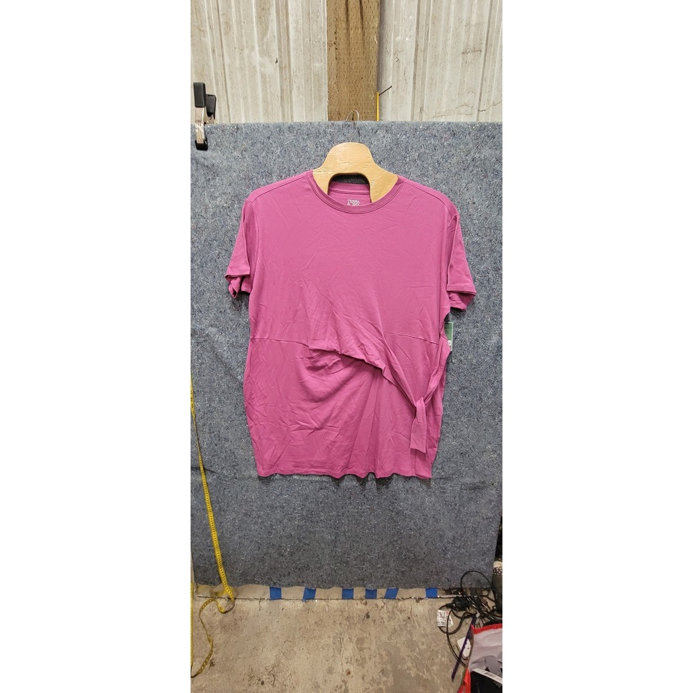 Terra & Sky Women's Front Twist Mini Dress or oversize Top Pink 3X NWT
